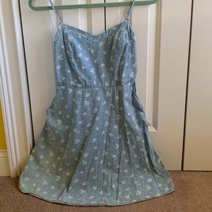 Denim Floral Dress - Juniors
